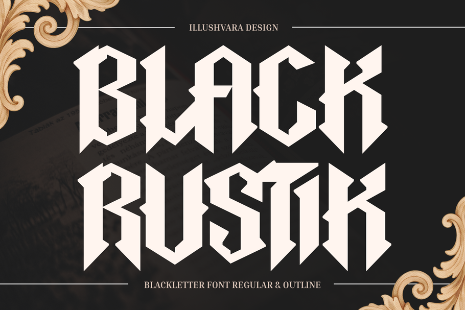 Blackletter Font Featured Two Complementary Styles